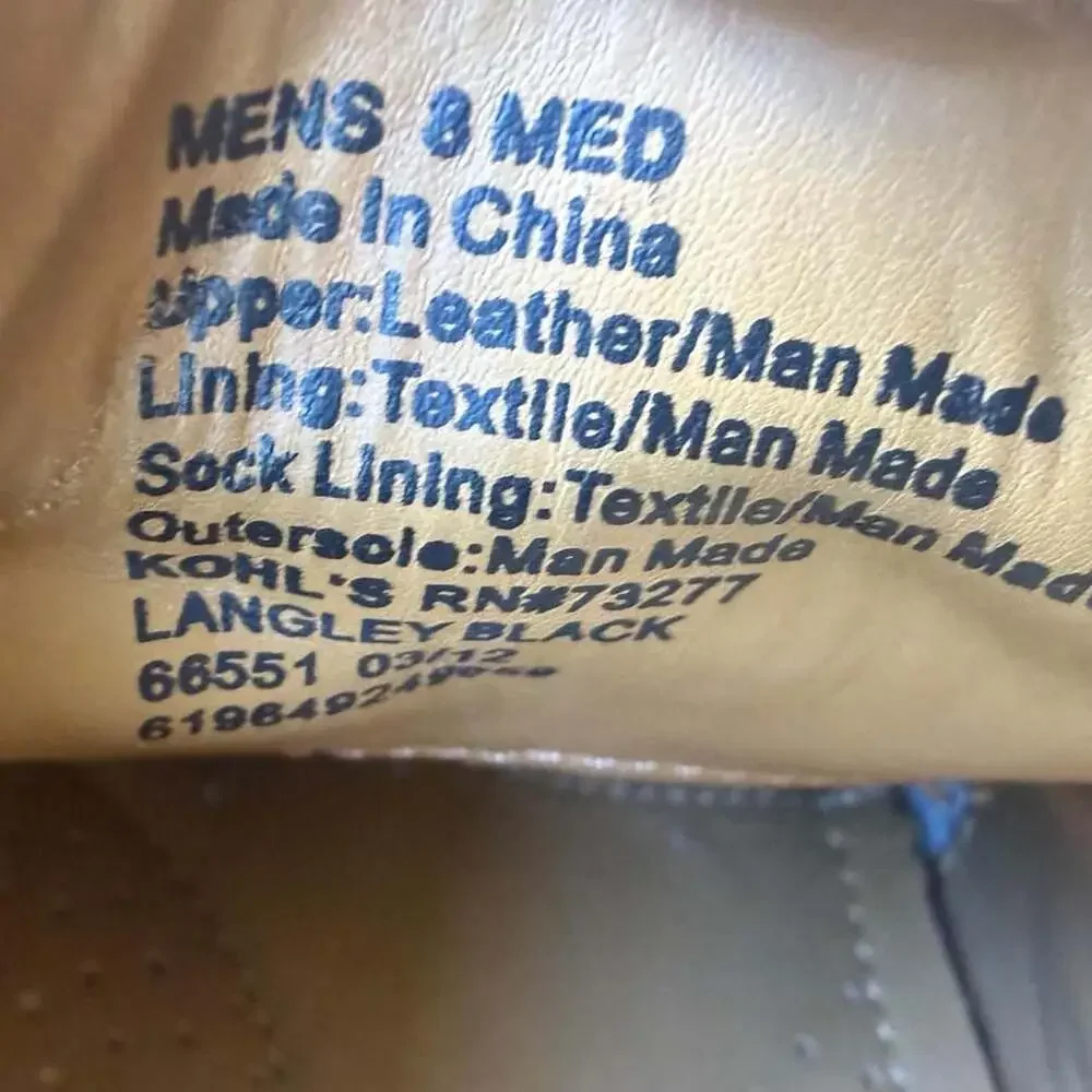 Croft & Barrow Langley Black Leather Oxford Dress Shoes